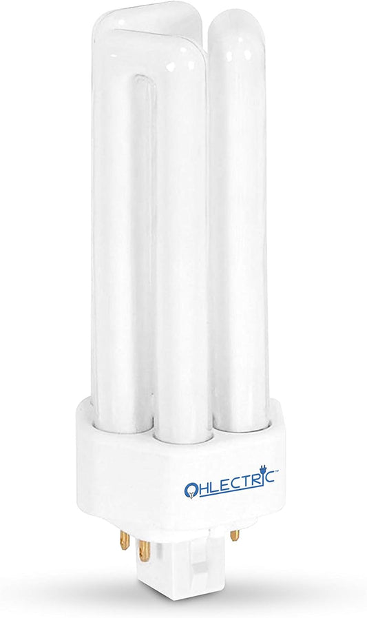 OHLECTRIC 26 Watt Smart Fluorescent Light Bulbs - 4-Pin Compact, Long-Life, Energy-Saving Amalgam - 2700K Color Temperature - OL-41486